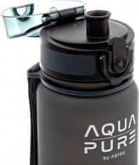 Astra Zdravá fľaša na vodu Aqua Pure 400ml čierno-šedá