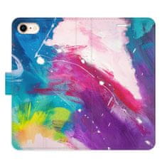iSaprio Flipové puzdro - Abstract Paint 05 pre Apple iPhone SE 2020
