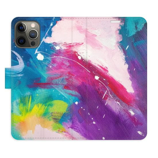 iSaprio Flipové puzdro - Abstract Paint 05 pre Apple iPhone 12 / 12 Pro