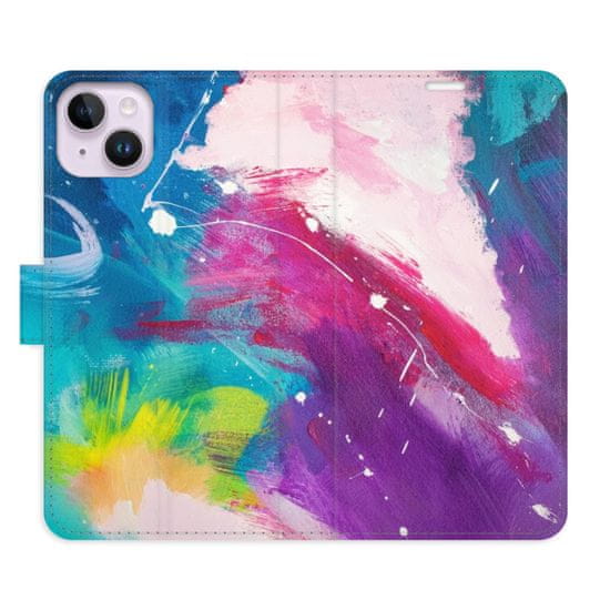 iSaprio Flipové puzdro - Abstract Paint 05 pre Apple iPhone 14 Plus