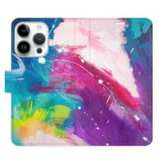 iSaprio Flipové puzdro - Abstract Paint 05 pre Apple iPhone 15 Pro