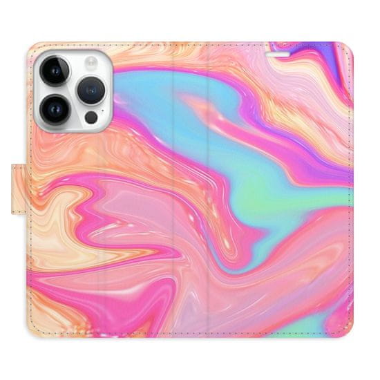 iSaprio Flipové puzdro - Abstract Paint 07 pre Apple iPhone 15 Pro