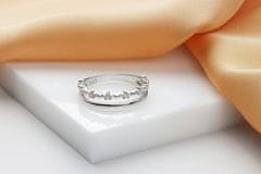 Brilio Silver Očarujúce strieborný prsteň so zirkónmi GR043W (Obvod 52 mm)
