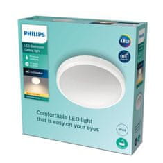 Philips LED Kúpeľňové stropné prisadené svietidlo Philips DORIS CL257 8718699758882 17W 1500lm 2700K IP44 31,3 cm biele
