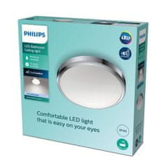 Philips LED Kúpeľňové stropné prisadené svietidlo Philips DORIS CL257 8718699777258 17W 1700lm 4000K IP44 31,3 cm chrómové