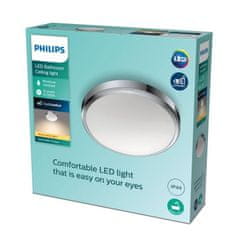 Philips LED Kúpeľňové stropné prisadené svietidlo Philips DORIS CL257 8718699777234 17W 1500lm 2700K IP44 31,3 cm chrómové