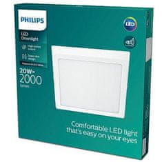 Philips LED Stropné prisadené svietidlo Philips Magneos 8719514328792 20W 2000lm 2700K IP20 28,5 cm hranaté biele