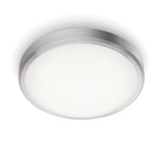 Philips LED Kúpeľňové stropné prisadené svietidlo Philips DORIS CL257 8718699758943 17W 1700lm 4000K IP44 31,3 cm niklové