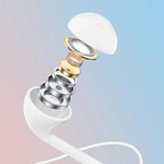 DUDAO Káblové slúchadlá do uší s mini jackom 3,5 mm, biele X10S, biele Dudao