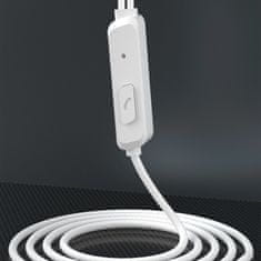 DUDAO Káblové slúchadlá USB-C 12 m biele X3B-W Dudao