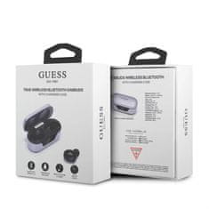 Guess Slúchadlá Bluetooth Guess TWS + dokovacia stanica - fialové