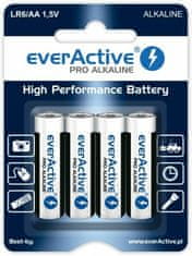 everActive LR6/AA Pro Alkaline Výkonné alkalické batérie, 4ks