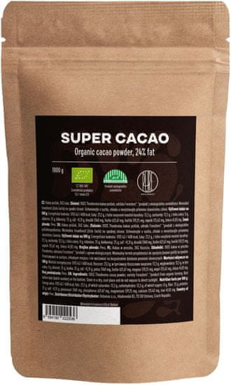 BrainMax Organic 24 Super Cacao, BIO kakao, 1kg