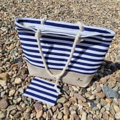  21157 Plážová taška 22 L modro-biela