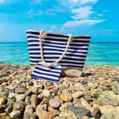  21157 Plážová taška 22 L modro-biela
