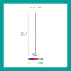 WiZ WiZ Pole stojacia LED lampa 1x13W 1080lm 2200-6500K RGB IP20, biela