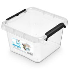 EDANTI Plastový Úložný Box Kontajner S Vekom Škatuľa Pre Oblečenie Hračky Dokumenty 3 L