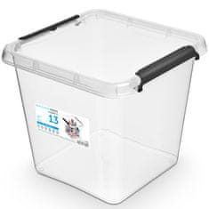EDANTI Plastový Úložný Box Kontajner S Vekom Škatuľa Pre Oblečenie Hračky Dokumenty 13 L