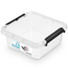 EDANTI Plastový Úložný Box Kontajner S Vekom Škatuľa Pre Oblečenie Hračky Dokumenty 2 L