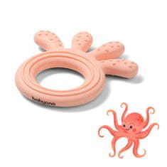 BabyOno silikónové hryzátko chobotnička ružová