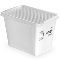 EDANTI Plastový Úložný Box Kontajner S Vekom Škatuľa Pre Oblečenie Hračky Dokumenty 19 L