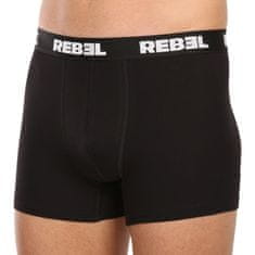 Nedeto 3PACK pánske boxerky Rebel čierne (3NBR001) - veľkosť XXL