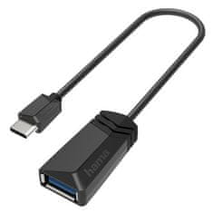 HAMA Redukcia USB-C/ USB-A (OTG), 15 cm - černá