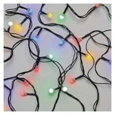 EMOS Vánoční řetěz D5AM07 LED vánoční cherry řetěz – kuličky, 48 m, venkovní i vnitřní, multicolor, časovač