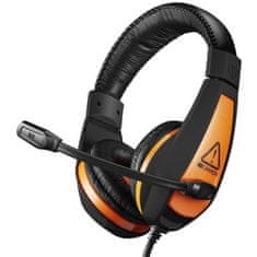 Canyon Sluchátka s mikrofonem Star Raider GH-1A - černý/ oranžový