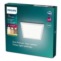 Philips LED Stropný prisadený panel Philips Superslim Touch CL560 8719514326620 12W 1100lm 2700K IP20 30cm biely, 3-krokové stmievanie
