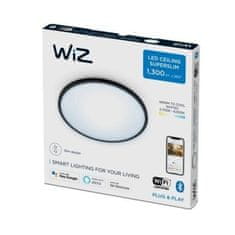 WiZ LED Stropné prisadené svietidlo WiZ Superslim 8719514337992 14W 1300lm 2700-6500K IP20 24,2cm čierne, stmievateľné