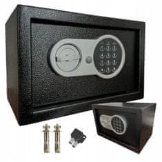 Inny Elektronický domáci trezor, pevná skrinka, kombinácia, 2 kľúče, pevný