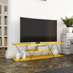 Kalune Design TV stolík CANAZ 120 cm žltý/čierny