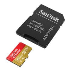 SanDisk Paměťová karta SANDISK EXTREME microSDXC 64 GB 170/80 MB/s UHS-I U3 (SDSQXAH-064G-GN6MA)