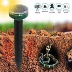 Netscroll Ultrazvukový netoxický solárny odpudzovač záhradných škodcov, solárne nabíjanie, vodotesný, odpudzovanie na báze zvukových vĺn, proti krtom, hryzcom, hadom, neovplyvňuje domáce zvieratá, SunRepel