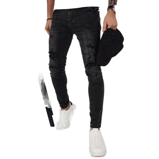Dstreet Pánske džínsové nohavice RIDA čierne ux4153 s29