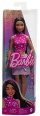 Mattel Barbie Modelka - lesklá sukňa a ružový top s hviezdami FBR37