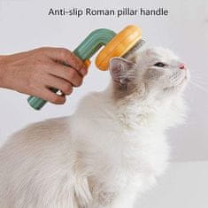 Kefa pre domáce zvieratá s tlačidlom pre jednoduché očistenie, PumpkinComb