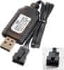 USB Univerzálny RC nabíjací kábel s konektorom SM-4P pre 2S 7.4V LiPo batériu kompatibilnú RC auto / auto / lietadlo / dron / RC loď a ďalšie hračky na diaľkové ovládanie