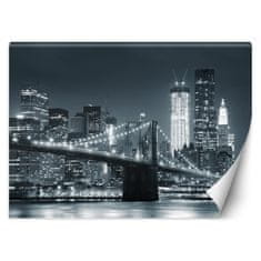 shumee Fototapeta, New York Brooklyn Bridge čiernobiela - 100x70