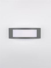 Nova Luce NOVA LUCE vonkajšie nástenné svietidlo ZENITH tmavo šedý hliník akrylový difúzor proti oslneniu E27 1x12W 220-240V bez žiarovky IP44 9020933