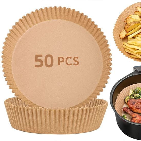Netscroll Papierové poháre, ideálne na použitie v horkovzdušnej fritéze, zabraňujúce prilepeniu jedla a nečistôt, NonStickPapers