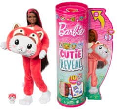 Mattel Barbie Cutie Reveal Barbie v kostýme - mačiatko v červenom kostýme pandy HRK22
