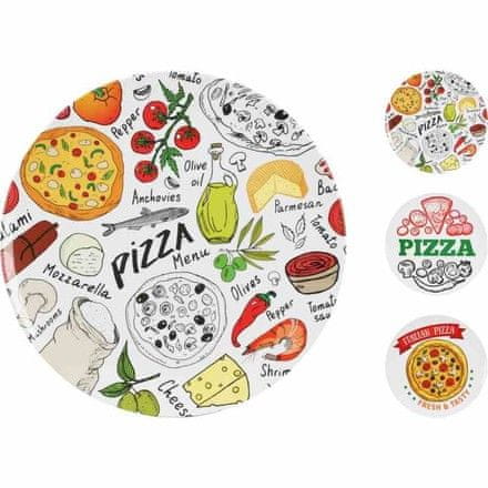 EXCELLENT Pizza talíř KO-177601820pizz 33 cm design PIZZA zelená