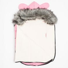 NEW BABY Luxusný zimný fusak s kapucňou s uškami Alex Fleece pink