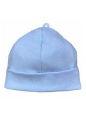 Dojčenská bavlnená čiapočka Balónik modrá 68 (4-6m) Modrá