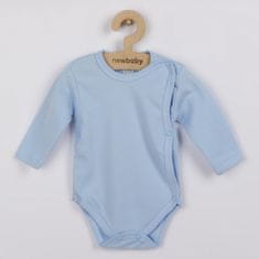 NEW BABY Dojčenské body celorozopínacie Classic modré 50 Modrá