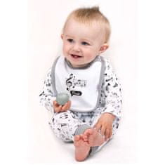 NEW BABY Dojčenský bavlnený kabátik Music 56 (0-3m) Biela