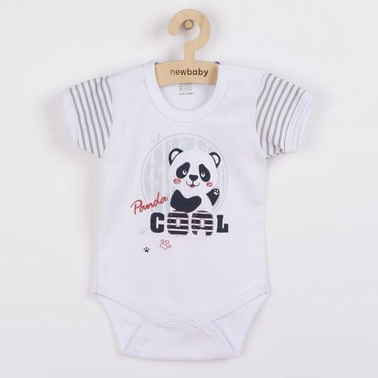 NEW BABY Dojčenské body s krátkym rukávom Panda