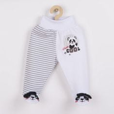 NEW BABY Dojčenské polodupačky Panda 56 (0-3m) Sivá